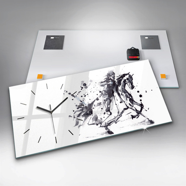 Horizontale Uhr Ritter auf dem Pferderücken