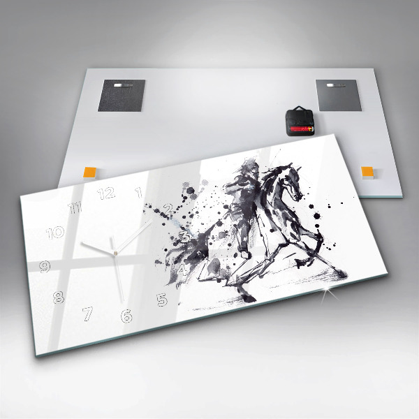 Horizontale Uhr Ritter auf dem Pferderücken