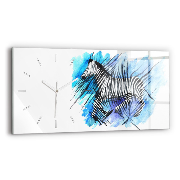 Horizontale Uhr mit motiv Gemaltes Zebra