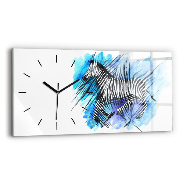 Horizontale Uhr mit motiv Gemaltes Zebra