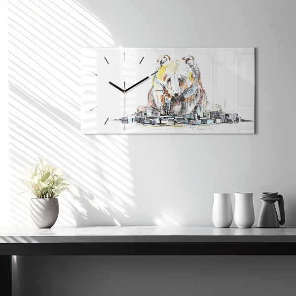 Horizontale Uhr Abstrakter Bär