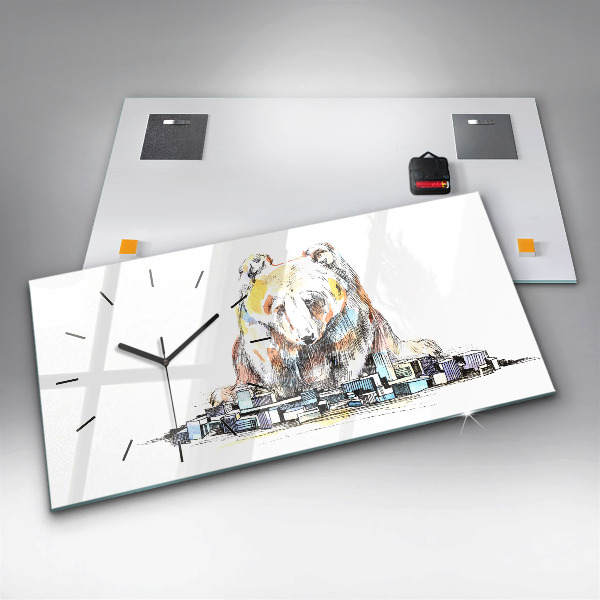 Horizontale Uhr Abstrakter Bär