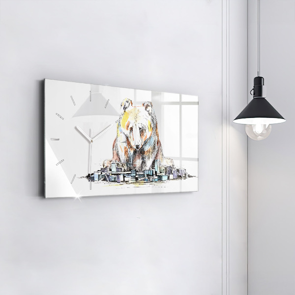 Horizontale Uhr Abstrakter Bär