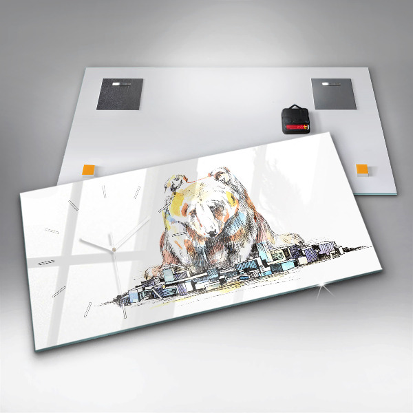 Horizontale Uhr Abstrakter Bär