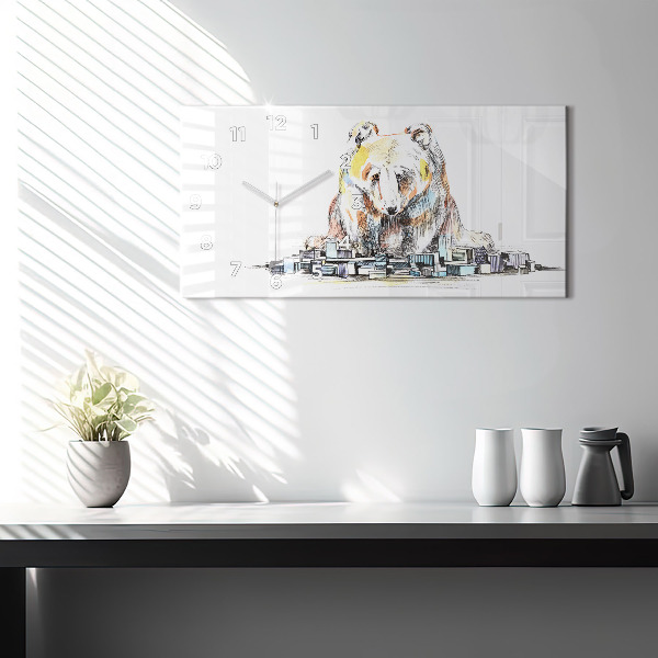 Horizontale Uhr Abstrakter Bär