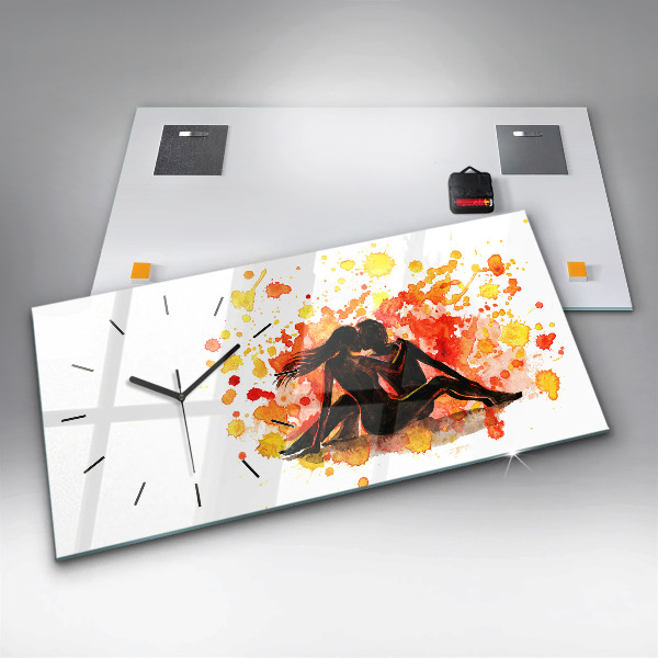 Horizontale Uhr mit motiv Liebe und ein verliebtes Paar