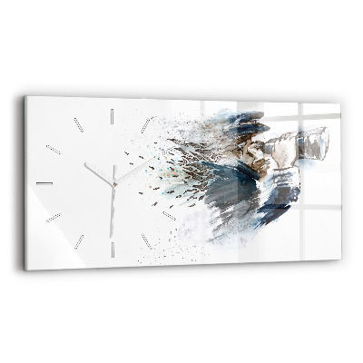 Horizontale Uhr Schiffskapitän mit Fernglas