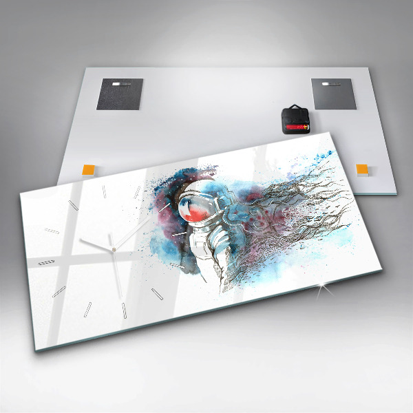 Horizontale Uhr mit motiv Abstrakter Astronaut