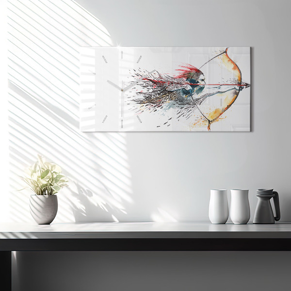 Horizontale Uhr Ein Krieger bei der Jagd