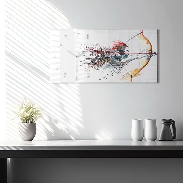 Horizontale Uhr Ein Krieger bei der Jagd