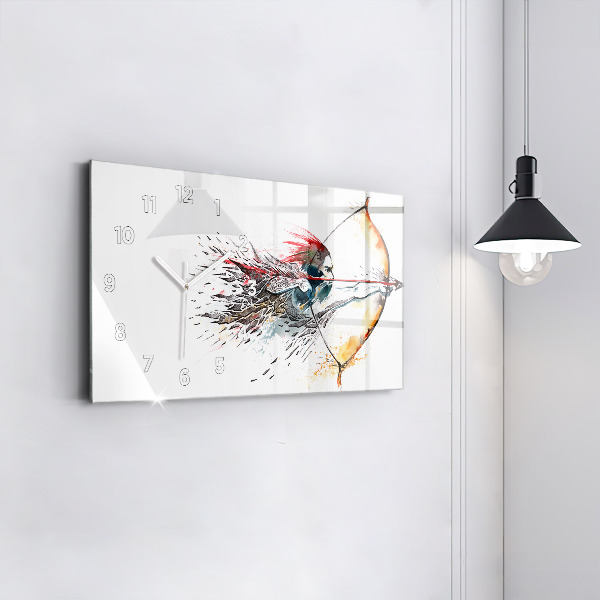 Horizontale Uhr Ein Krieger bei der Jagd