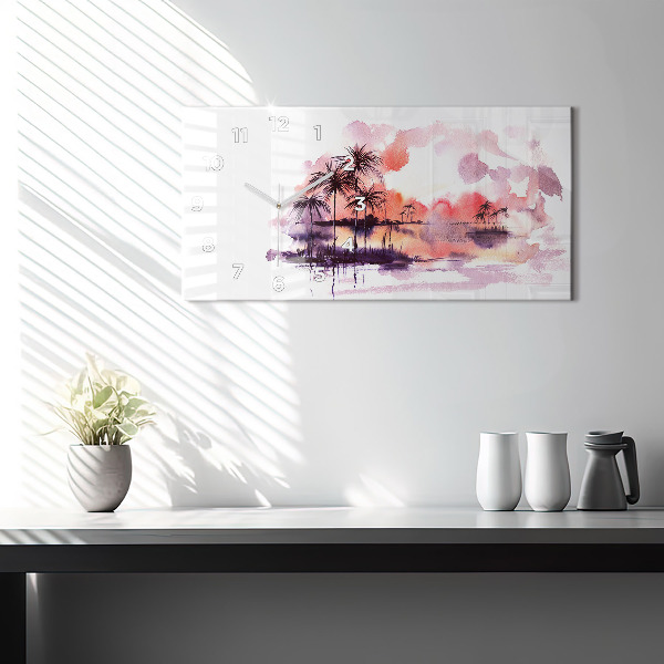 Horizontale Uhr Tropische Landschaft