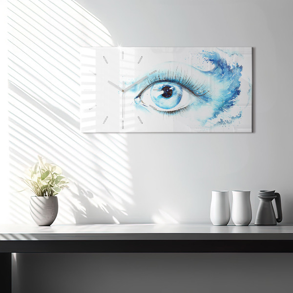 Horizontale Uhr mit motiv Auge des Meeres