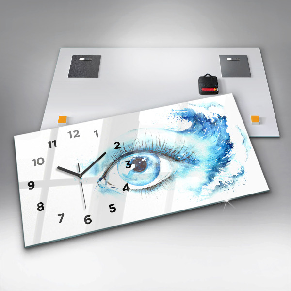 Horizontale Uhr mit motiv Auge des Meeres