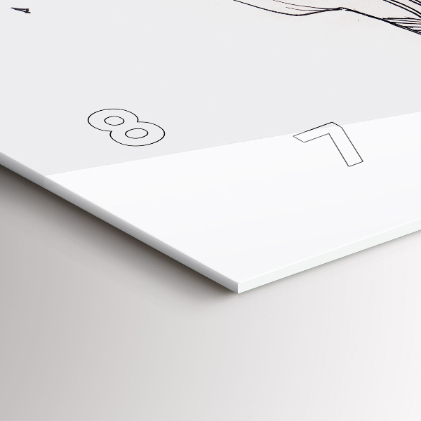 Horizontale Uhr Zeichnung eines Liebeskusses