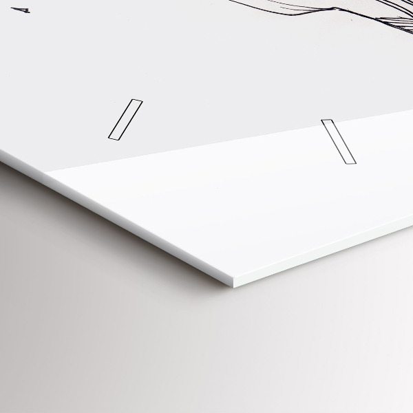 Horizontale Uhr Zeichnung eines Liebeskusses