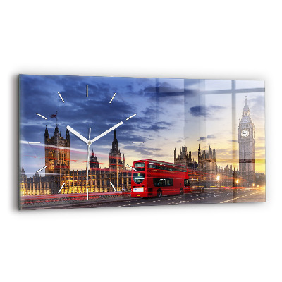 Horizontale Uhr Roter Londoner Bus