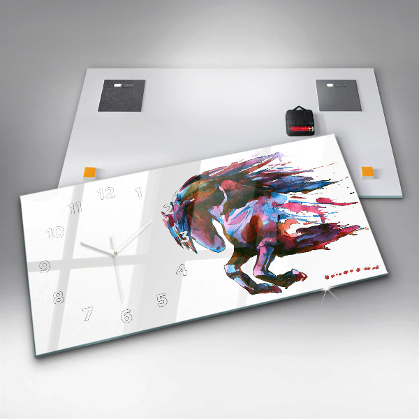 Horizontale Uhr Pferd auf der Flucht