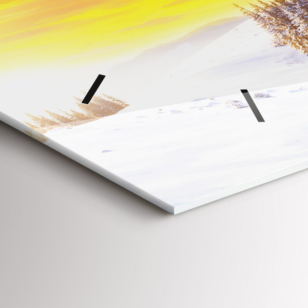 Horizontale Uhr mit motiv Winterliche Berglandschaft
