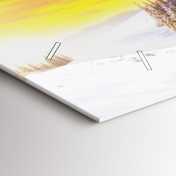 Horizontale Uhr mit motiv Winterliche Berglandschaft