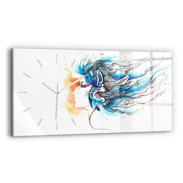 Horizontale Uhr Illustration eines Kopfhörers