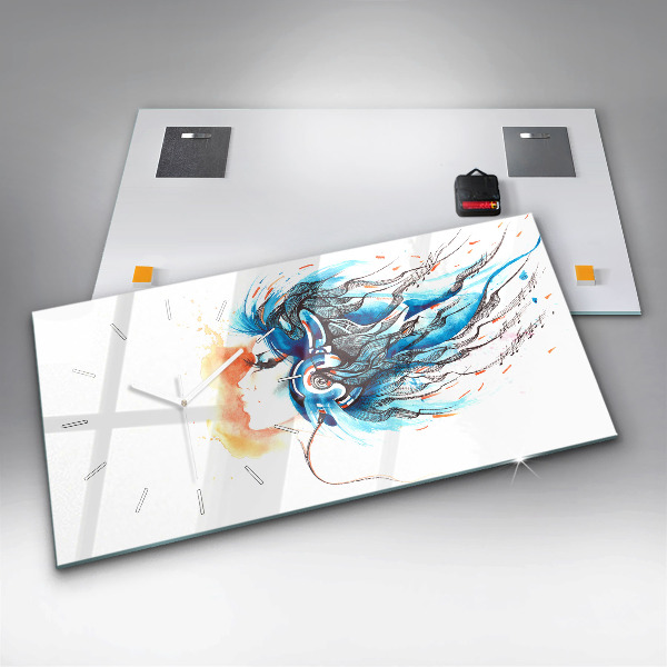 Horizontale Uhr Illustration eines Kopfhörers