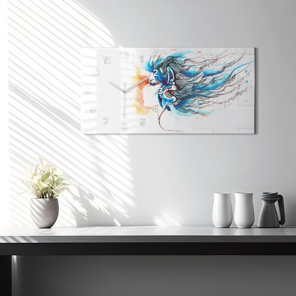 Horizontale Uhr Illustration eines Kopfhörers