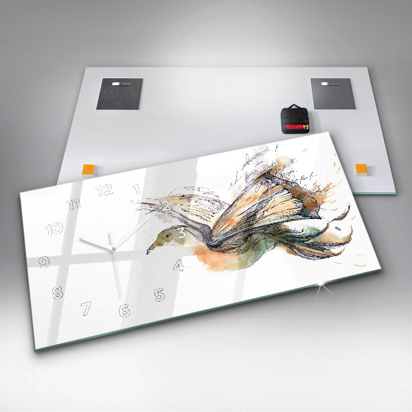 Horizontale Uhr Vogel-Buch