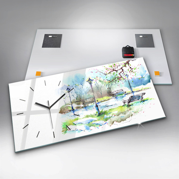 Horizontale Uhr mit motiv Malerischer Frühling