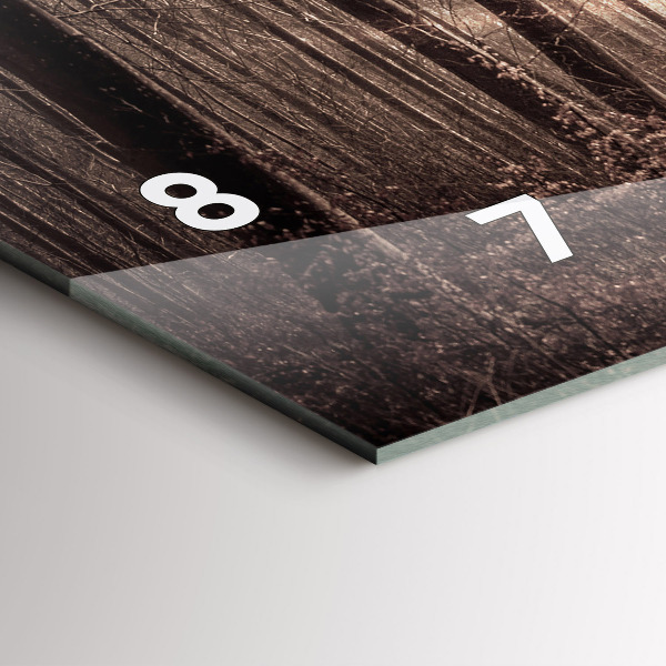 Horizontale Uhr Waldweg in Sepia