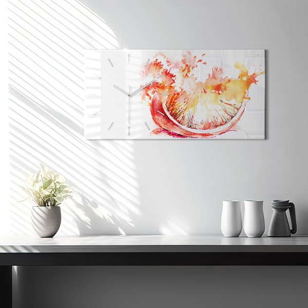 Horizontale Uhr Gemalte Orange