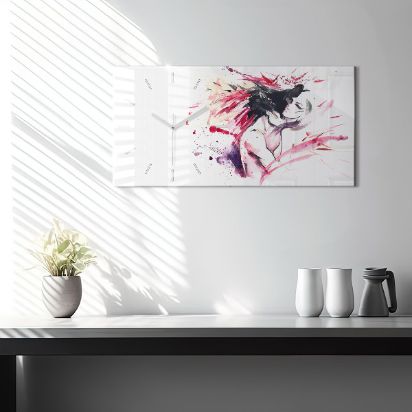 Horizontale Uhr Abstraktes Liebespaar