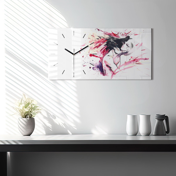 Horizontale Uhr Abstraktes Liebespaar