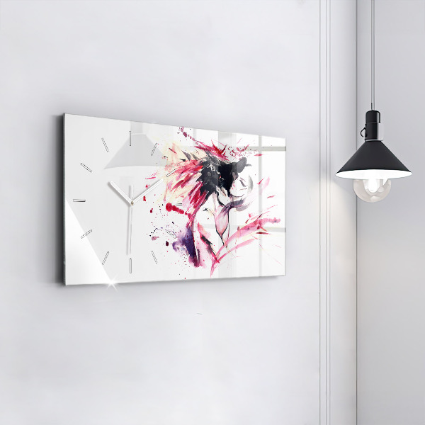 Horizontale Uhr Abstraktes Liebespaar