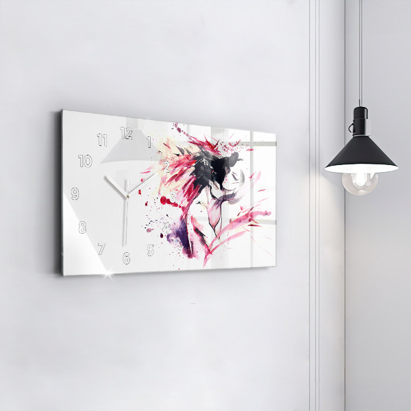 Horizontale Uhr Abstraktes Liebespaar