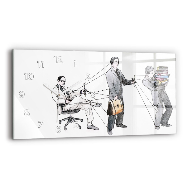 Horizontale Uhr mit motiv Marionettenmenschen