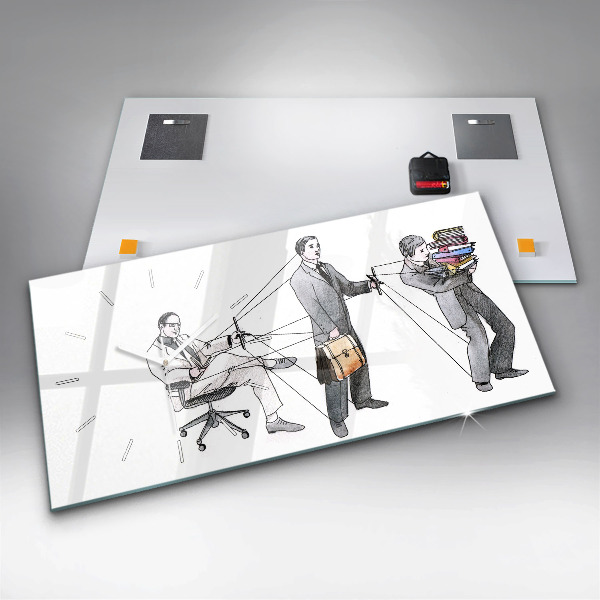 Horizontale Uhr mit motiv Marionettenmenschen