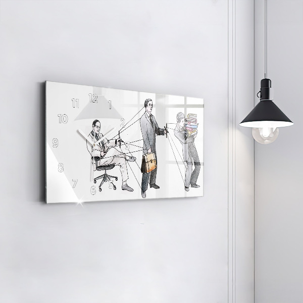 Horizontale Uhr mit motiv Marionettenmenschen