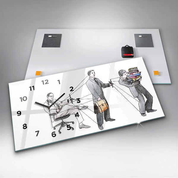 Horizontale Uhr mit motiv Marionettenmenschen