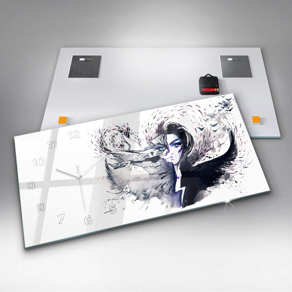 Horizontale Uhr Illustration einer Frau