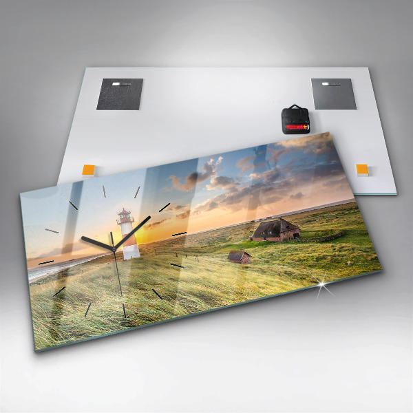 Horizontale Uhr Leuchtturm