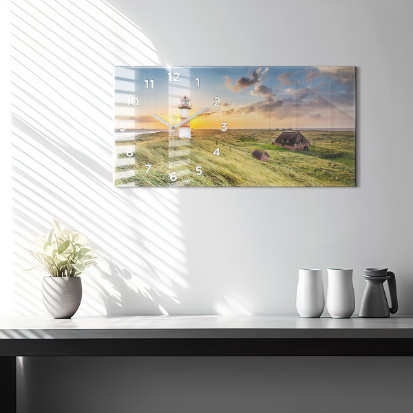 Horizontale Uhr Leuchtturm