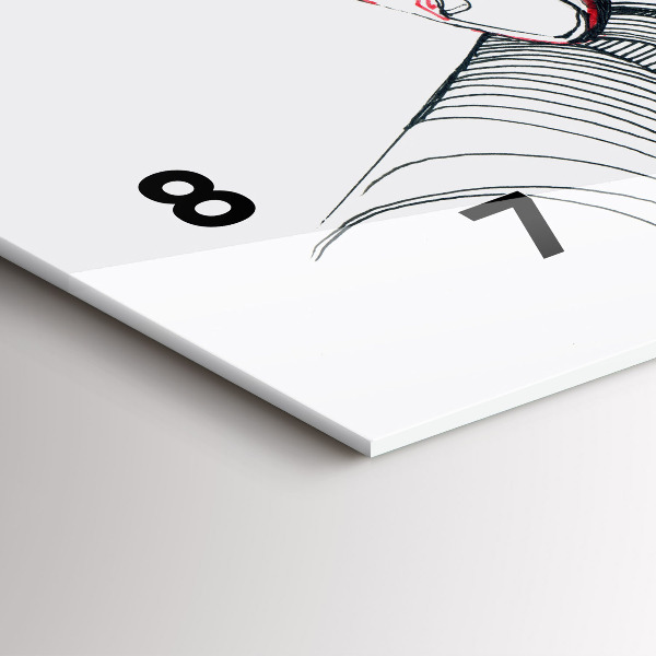 Horizontale Uhr mit motiv Händchenhalten