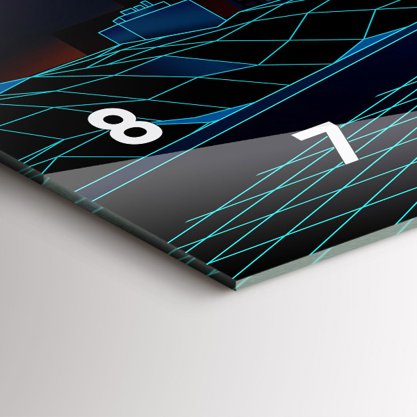 Horizontale Uhr Cyberspace Stadt