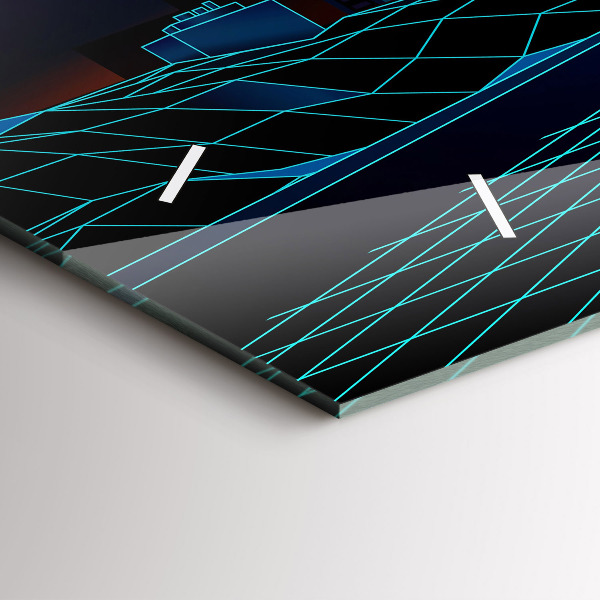 Horizontale Uhr Cyberspace Stadt