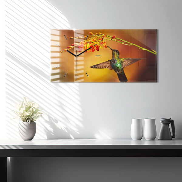 Horizontale Uhr mit motiv Kolibri Vogel