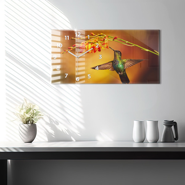Horizontale Uhr mit motiv Kolibri Vogel
