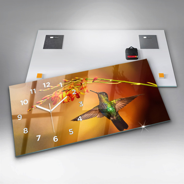 Horizontale Uhr mit motiv Kolibri Vogel