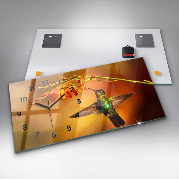 Horizontale Uhr mit motiv Kolibri Vogel