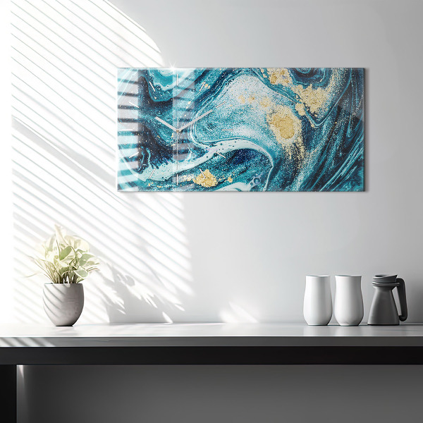 Horizontale Uhr Abstrakte Murmel